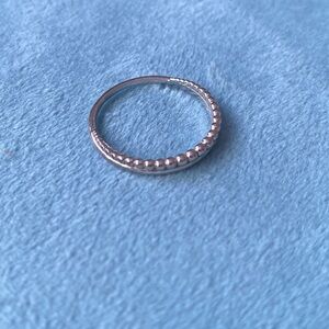 🤍Elegant Silver Beaded Ring
